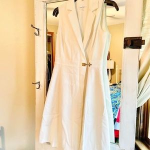 Calvin Klein size 2 white wrap dress